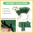 thumbnail image 3 of Crowdstage Dog Drying Coat, Super Absorbent Dog Bathrobe  Microfibre Towel Robe for Drying Dogs, Super Soft & Fast Drying Dog Bath Robe, Adjustable Collar & Waist Dog Drying Robe for Super Big Dog, 3 of 9