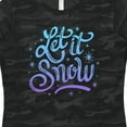 thumbnail image 4 of Inktastic Winter Let It Snow Lettering in Blue with Snowflakes Women's T-Shirt, 4 of 5