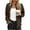 *Coffee, variant on ClodeEU Suede Bomber Jacket For Women,Stand Collar Casual Zip Up Jackets,Oversized Trendy Outerwear Coats Beige,Womens Plus XL