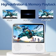 Portable DVD Player with 4000mAh rechargeable battery,Desktop CD/DVD Player Built-in Dueal Speakers,Support Bluetooth/AUX/AV/USB Connection, 7-Inch 1024*600 HD Screen