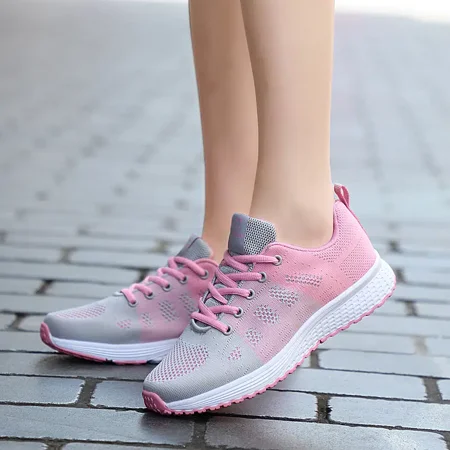 

Lightweight Flying Woven Women‘s Sneakers Lace-up Running Shoes