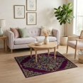 thumbnail image 3 of ODIKA 4'x6' Washable Area Rug Horror Winged Creature Victorian Flourish Decorative Mirrored Design for Dorm Room, Small Living Stain Resistant Low Profile, Easy Care, 3 of 7