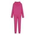 thumbnail image 6 of ShomPort Women's Casual Two Piece Pajamas Set Casual Long Sleeve Hoodies with Long Pants Loungewear (Hot Pink25), 6 of 7