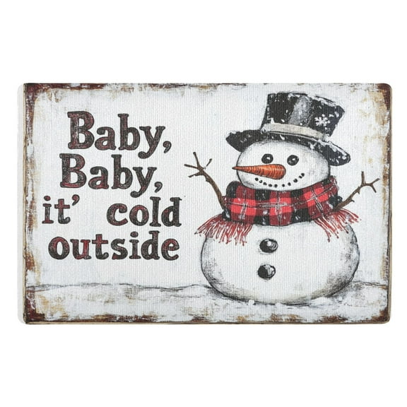 BZSMCE Floor Mats 32x20in Snowman with Hats Creativity Doormats