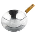 thumbnail image 4 of Stainless Steel Cooking Wok Frying Pan Traditional Design with Wooden Handle, 4 of 8