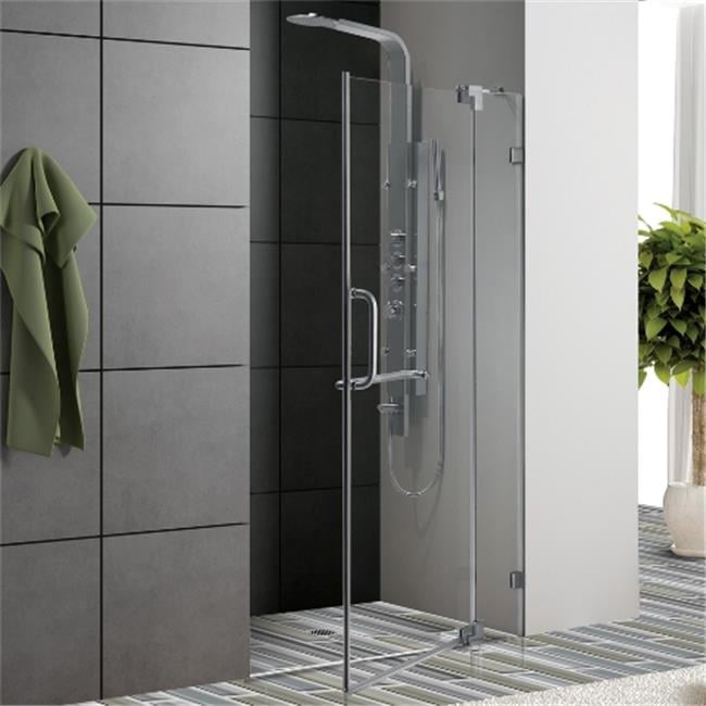 Vigo Industries Vg6042chcl42 42 Inch Frameless Shower Door 37 In