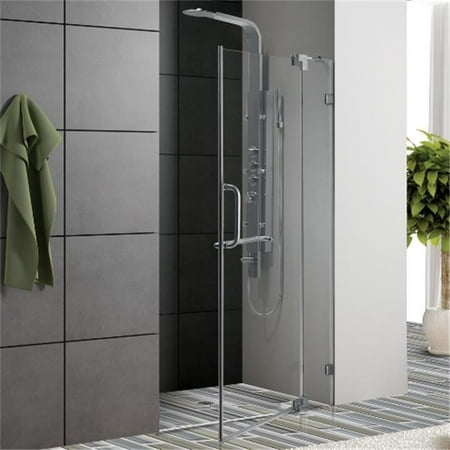 Vigo Industries Vg6042chcl42 42 Inch Frameless Shower Door 37 In