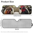 thumbnail image 5 of Uorisanigo Windshield Sun Shade Compatible with Rubicon Sahara TJ JK JKU 2 Door & 4 Door Sun Visor Shade, Aluminum Foil Heat UV Protection Visor Accessories, Funny Rooster Driving, 5 of 7