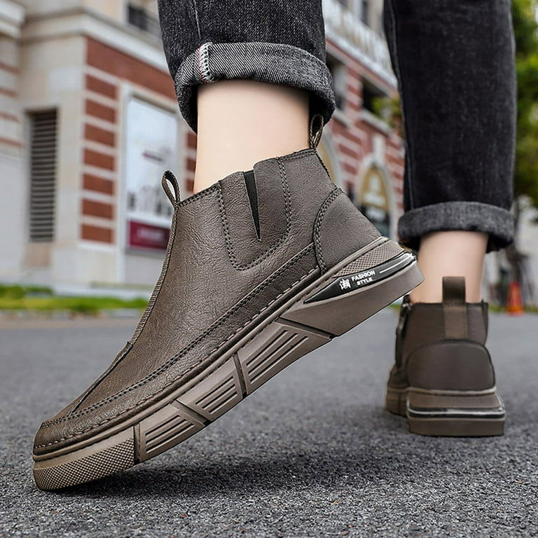 B91xZ Boots Men Lace up Casual Fashion Ankle Oxford Boot,Brown