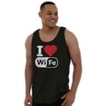 thumbnail image 4 of Love Wife Wi-Fi Funny Husband Married Tank Top Sleeveless Tee Men Brisco Brands S, 4 of 5