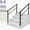 4 step, variant on Durable Black Aluminum Stair Handrail Kit – Weather-Resistant Railing with Iron Posts, Rust-Proof & Safe for Indoor/Outdoor Porch, Deck, Steps
