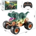 Hot Bee Remote Control Dinosaur Car Toy for Boys, Light & Sound Spray