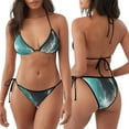 thumbnail image 3 of Disketp Surfing Shark para Bañador de Dos Piezas para Mujer, Bikini Sexy Halter String, Conjunto de Bikini en Triángulo, 3 of 6