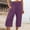 Purples, variant on Capris Leggings with Pockets High Waist Capris for Women, Loose Wide Leg Linen Pants with Pockets, 2026 Summer Lightweight Casual Capris Trousers Daily Wear ,Purples,XXL