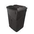 thumbnail image 2 of 45-Gallon Heavy-Duty Wheeled Garbage Can - Plastic Trash Bin with Attached Lid for Residential, Commercial & Industrial Use - Black, 2 of 5