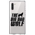 thumbnail image 1 of DistinctInk Clear Shockproof Hybrid Case for Samsung Galaxy Note 10 (6.3" Screen) - TPU Bumper Acrylic Back Tempered Glass Screen Protector - The Big Bad Wolf, 1 of 1