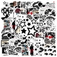 thumbnail image 3 of 35pcs Retro Stickers Stationery Stickers Music Stickers Rock and Roll Stickers for Laptops Suitcase Guitar, 3 of 9