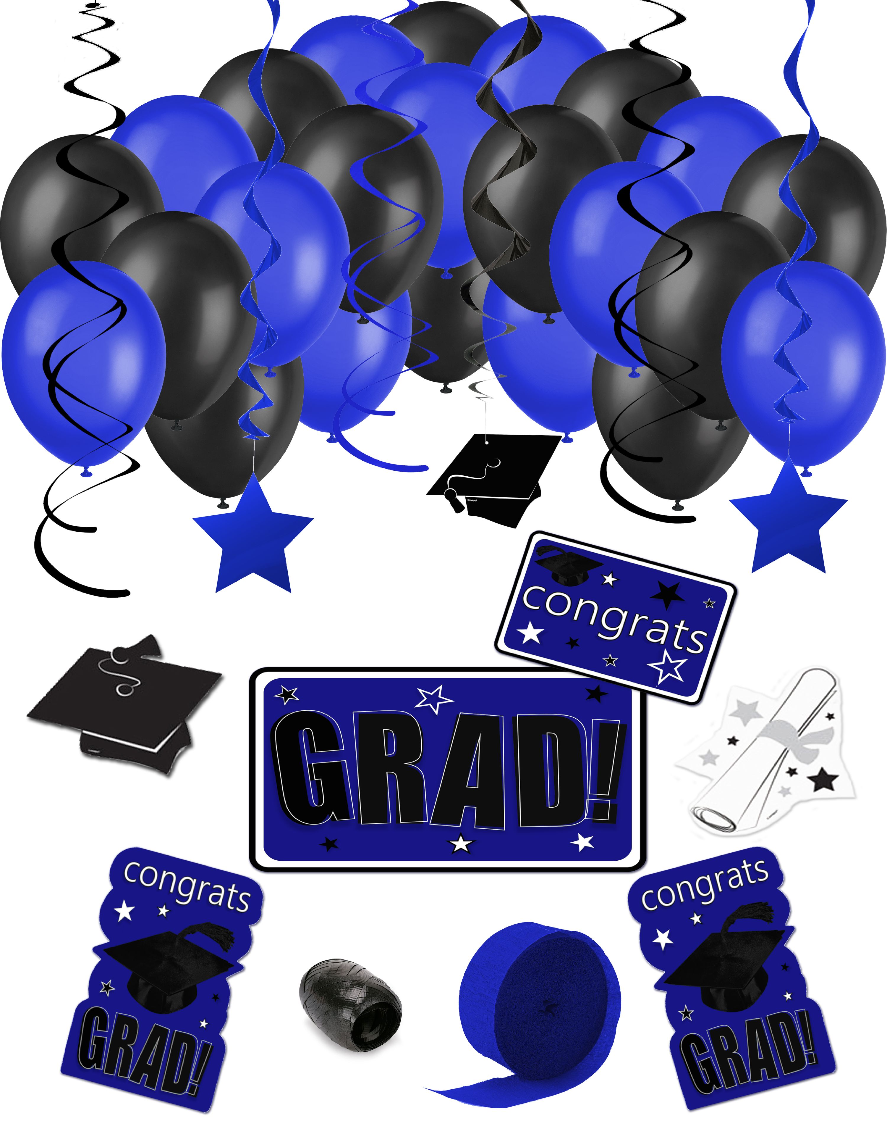 Congrats Grad 38pc Decoration Graduation Pack Match Your School