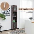 thumbnail image 5 of Costway 71'' Tall Tower Bathroom Storage Cabinet Organizer Display Shelves Bedroom Brown, 5 of 11