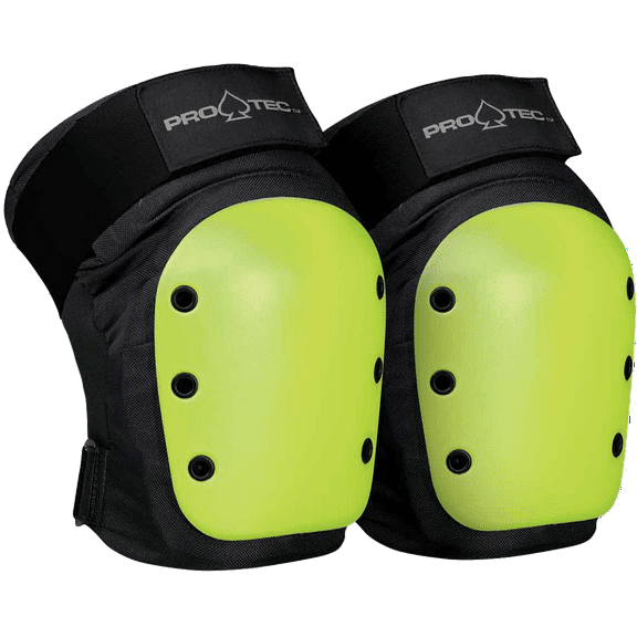 Protec Rental Knee Pads Extra Large Black/Yellow with Black Straps