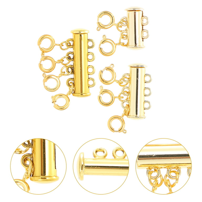 NUOLUX Clasps Necklace Magnetic Clasp Bracelet Jewelry Lobster Tube Strand  Slide Lock Multi Layered Spacer Layering Closures 
