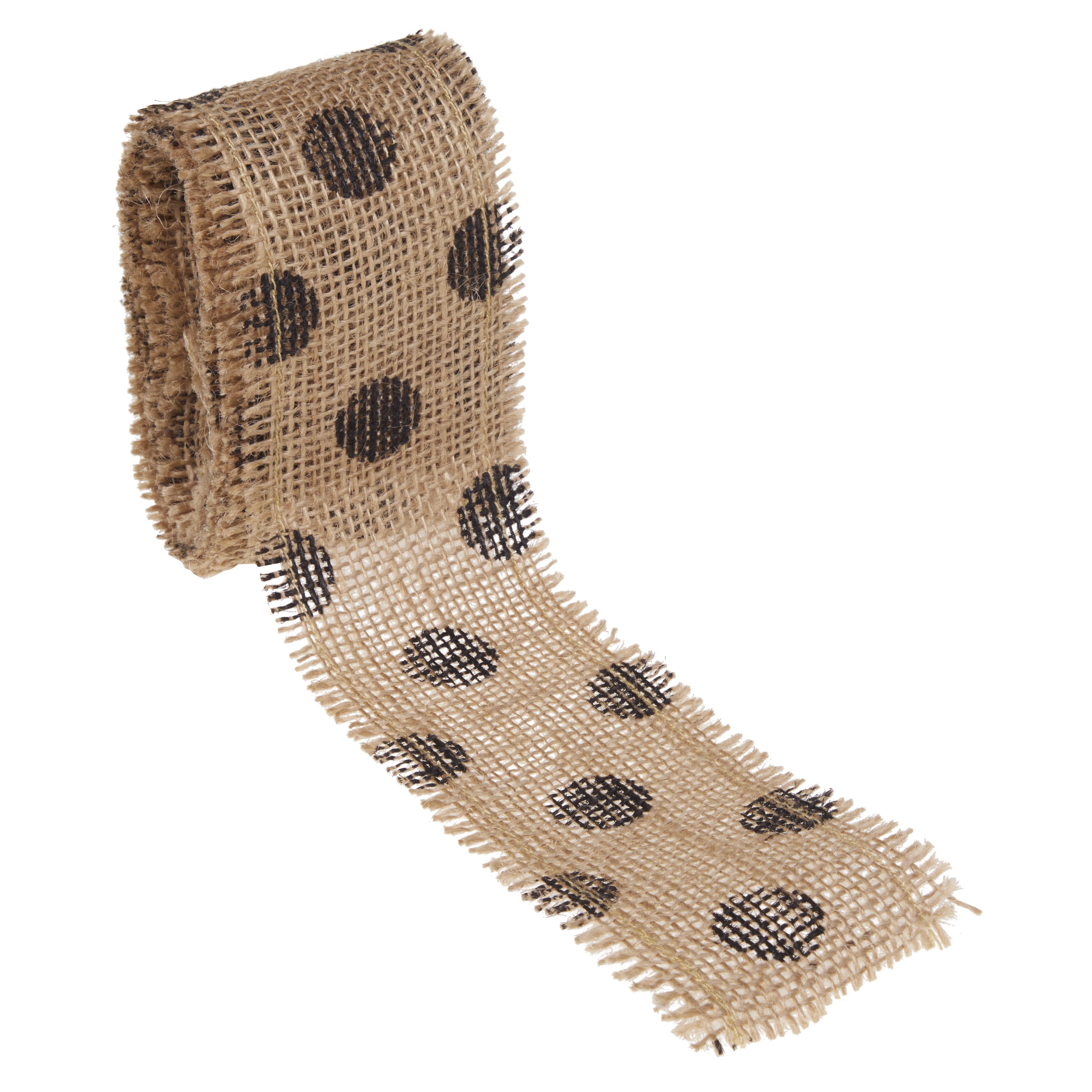 Love, Laugh, Craft Natural Burlap Ribbon, 2.5"W x 3-Yds, Multi-color
