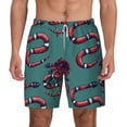thumbnail image 2 of Goofa Snake And Rose Printed Men's Swim Trunks Board Shorts Quick Dry Mens Swimming Trunks with Compression Liner,Breathable Fit Hawaii Beach Shorts-3X-Large, 2 of 9