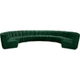 thumbnail image 3 of Maklaine 9-Piece Contemporary Velvet Modular Sectional in Green, 3 of 4