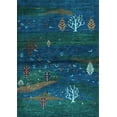 thumbnail image 1 of Ahgly Company Indoor Rectangle Abstract Light Blue Contemporary Area Rugs, 7' x 10', 1 of 4