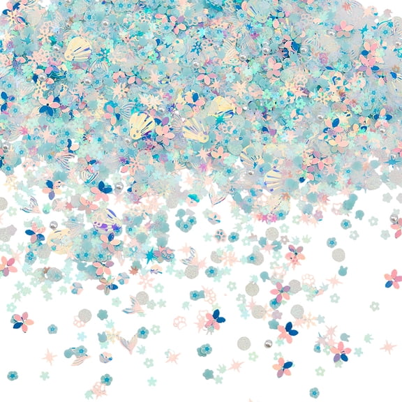 100G Flower Confetti Luminous Flower Confetti Assorted Glitter Plastic Flowers Confettis Party Table Embellishment Decoration DIY