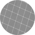thumbnail image 1 of Ahgly Tapis Rond Lavable en Machine Intérieur Transitionnel Gris Platine, 6 Pieds Rond, 1 of 7