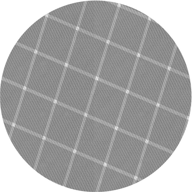 Ahgly Company Machine Washable Indoor Square Transitional Platinum Gray Area Rugs, 3' Square