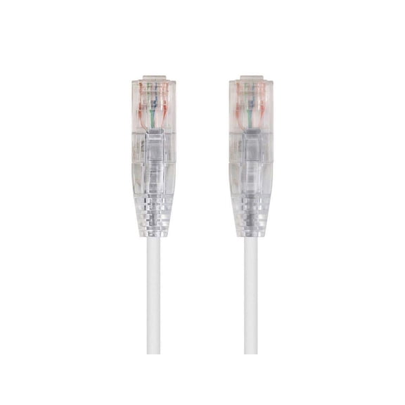 RiteAV Cat6 20ft White Component Level Patch Cable UTP 28AWG 550MHz Pure Bare Copper Snagless RJ45 SlimRun Series Ethernet Cable