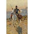 thumbnail image 3 of Franz Roubaud 16x24 Black Modern Framed Museum Art Print Titled - Caucasian Horseman, 3 of 5