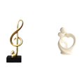 thumbnail image 1 of Escultura de para escritorio, figura abstracta, estatua de resina, escultura de pareja, adorno creativo ideal para regalar, para el ho, 1 of 8