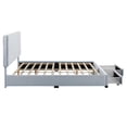 thumbnail image 3 of Furniture of America Harper Fabric Queen Bed with 2-Drawer in Light Gray, 3 of 15