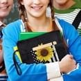 thumbnail image 4 of Xoenoiee Sunflower American Flag Book Sleeve Protector Book Cover for Book Purse for Paperback Storage Bag Book Sox with Zipper and Pocket, 4 of 6