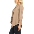 thumbnail image 3 of Moa Collection Women's Casual Relaxed Fit Open Front Blazer Jacket, 3 of 5