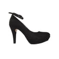 thumbnail image 2 of ZAPATILLAS TACONES VESTIR LEON NEGRO MUJER DAMA GAMUZA 9552 LEON 9552, 2 of 3