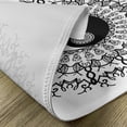 thumbnail image 5 of Ambesonne Japanese Place Mats Set of 4, Mandala Vintage Boho, Standard Size, Black White, 5 of 6