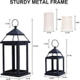 thumbnail image 4 of Fall Decorations for Home, LED Candle Lantern Decorative Indoor & Outdoor, Set of 2 Vintage Hanging Lanterns Fall Decor with Pumpkin Maple Vine for Patio Front Porch Thanksgiving, 4 of 6