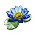 thumbnail image 3 of Figura de loto con flores, adorno para el hogar, coleccionable, suave, centro de mesa, creativo para Azul, 3 of 9