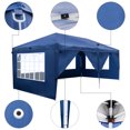 thumbnail image 3 of Zimtown 10'x20' Ez Pop up Backyard Canopy Heavy Duty Blue W/6 Sides, 3 of 8