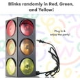 thumbnail image 4 of Kicko Traffic Light Lamp - Plug-in, Blinking Triple Sided, 12.25 Inch - for Kids Bedrooms, Decorations, Parties, Celebrations, Props, and, 4 of 9