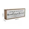 thumbnail image 2 of Parisloft As for Me and My House We Will Serve The Lord Rustic Wood Wall Sign, Bible Verse Sign, Brown, White, Black, 2 of 5