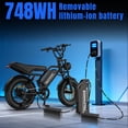 thumbnail image 2 of VOLTVOGUE VV-16 Adult Electric Bike, 16" Fat Tire Ebike, 48V 15.6Ah 748Wh Lithium Battery, 750W Motor, Full Suspension All-Terrain E-Bike with App Control, Recommended Age 16+ UL2849, 2 of 8