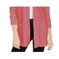 thumbnail image 3 of Pink Rose Women's Juniors' Open Cardigan Sweater Red Size Large, 3 of 3
