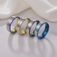 thumbnail image 3 of 1 Pce Bague en Acier Titane à Rayures 8mm pour Hommes MULTI 13, 3 of 6