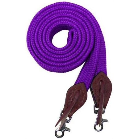8  Flat Cotton Rope/Barrel Reins with/Scissor Snap Ends