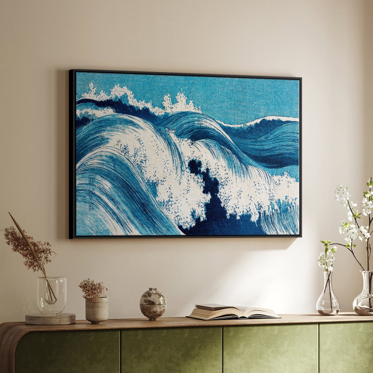 Vintage Landscape-CXXI By Wexford Home Framed in Black Wood Gallery Wrapped Canvas 25 in. x 37 in.
